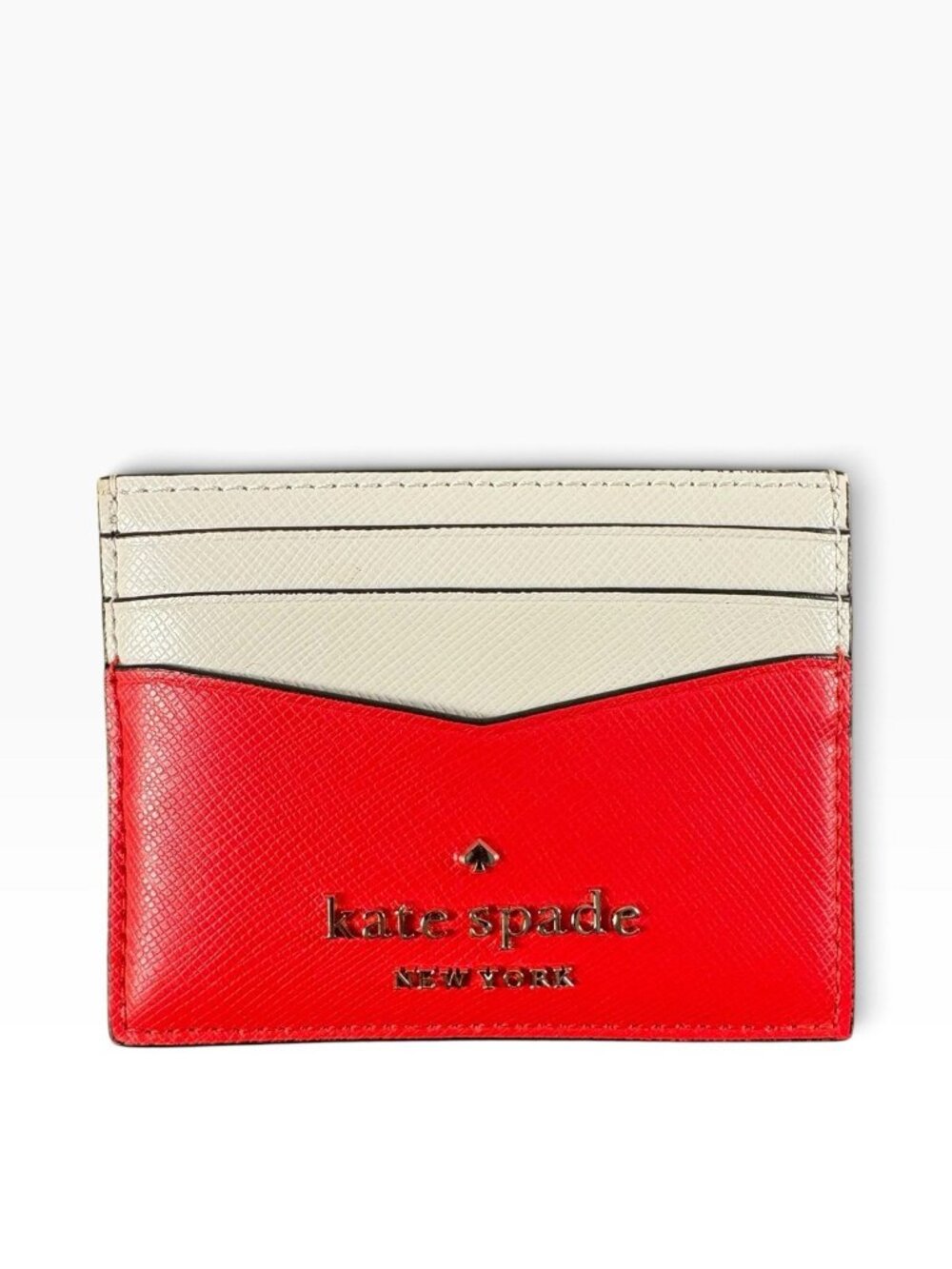 Kate Spade New York Red Leather Card Holder Credit Card Case